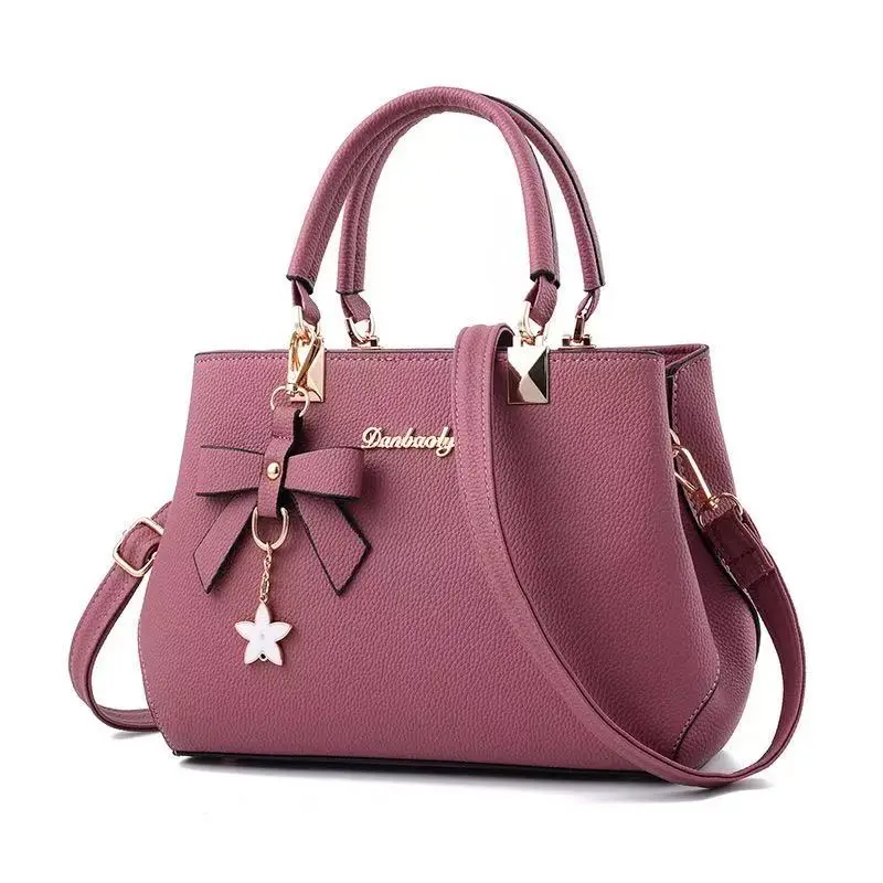 New Korean version trendy autumn and winter bow women's bag portable shoulder bag messenger bag killer bag mother bag large capa